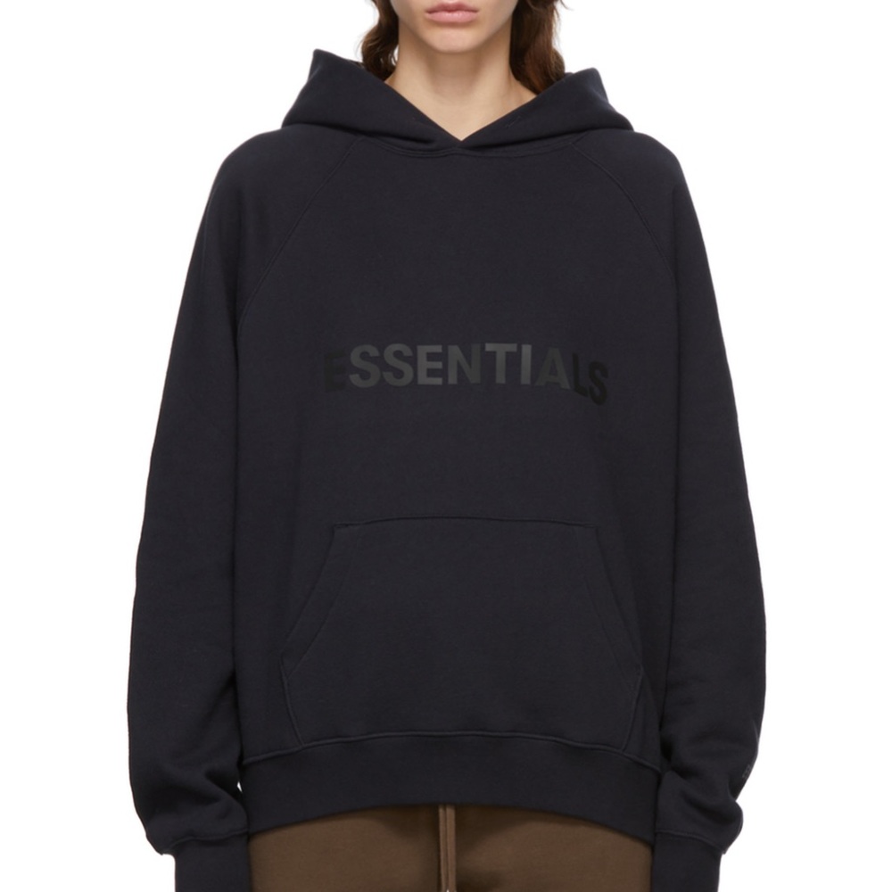 Essentials Exclusive Navy Logo Hoodie
